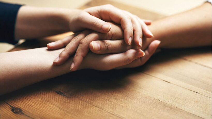 Holding hands